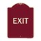 Signmission Designer Series Sign-Exit 1, Burgundy Heavy-Gauge Aluminum Sign, 24" H, 18" L, BU-1824-24042 A-DES-BU-1824-24042 - alternate 1